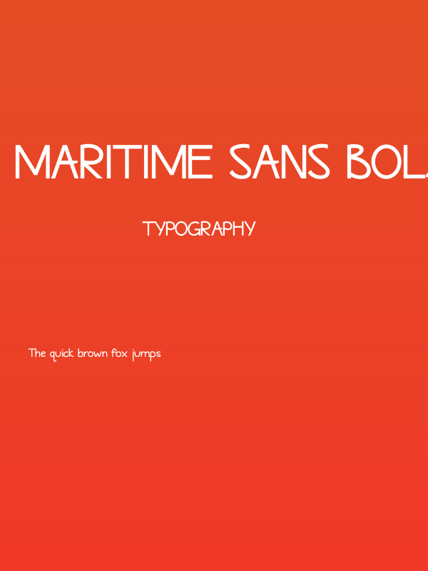 Maritime Sans Bold Poster