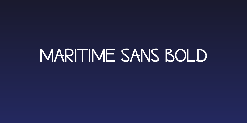 Maritime Sans Bold Social Header