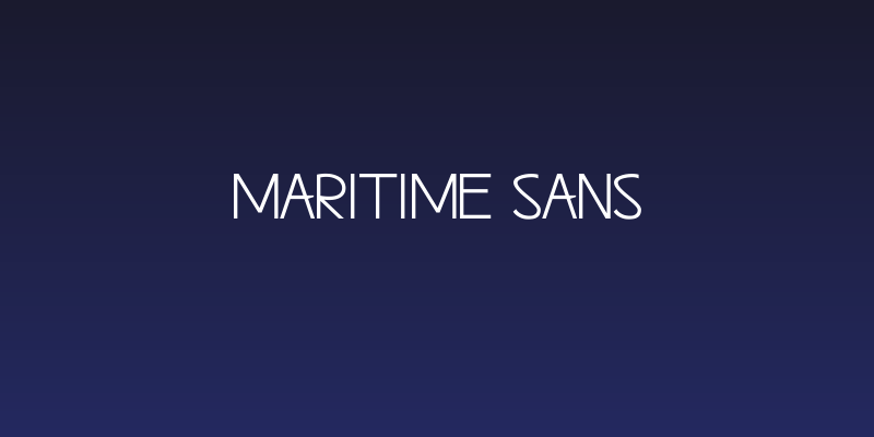 Maritime Sans Social Header