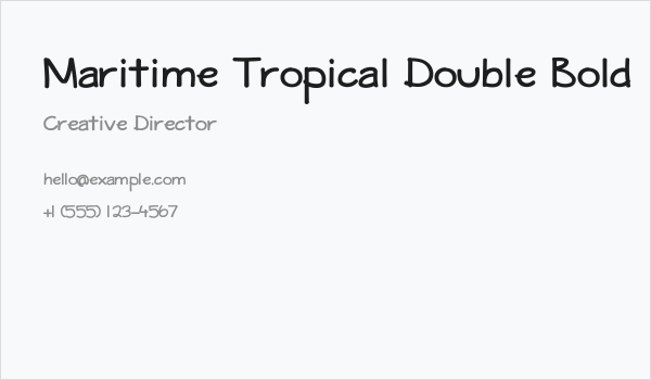 Maritime Tropical Double Bold Business Card