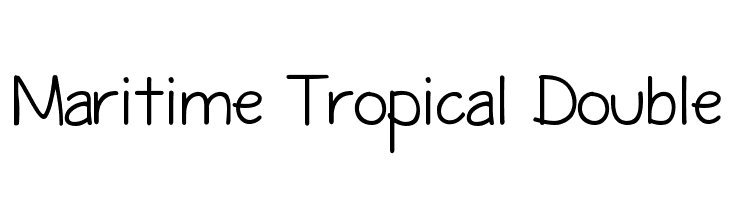 Maritime Tropical Double Font