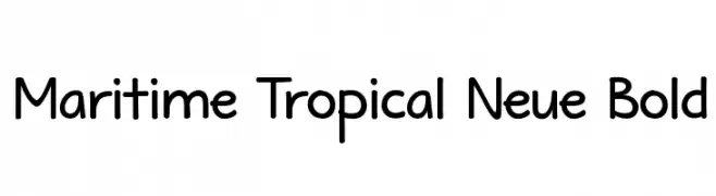 Maritime Tropical Neue Bold  フリーフォントのダウンロード
