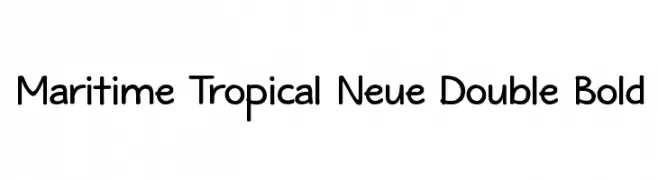 Maritime Tropical Neue Double Bold  フリーフォントのダウンロード