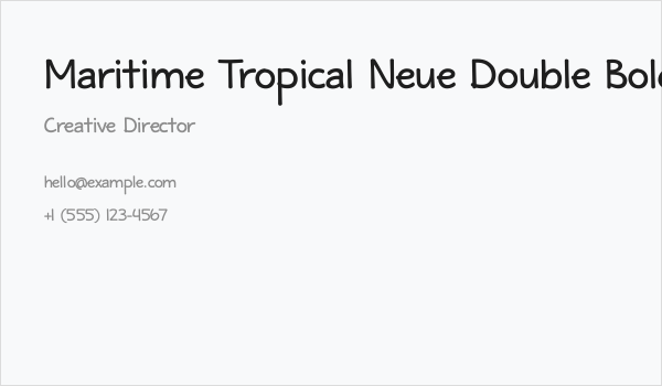 Maritime Tropical Neue Double Bold Business Card