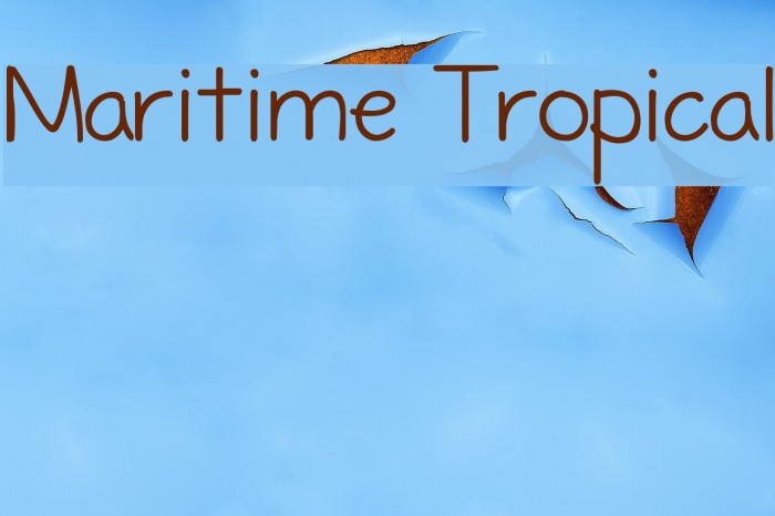 Maritime Tropical Font examples