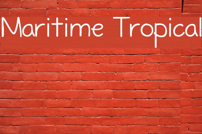 Maritime Tropical Font examples