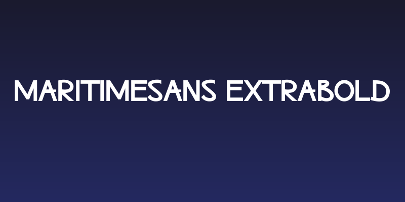 MaritimeSans ExtraBold Social Header