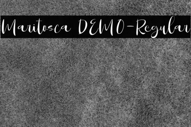 Maritosca DEMO-Regular Font examples