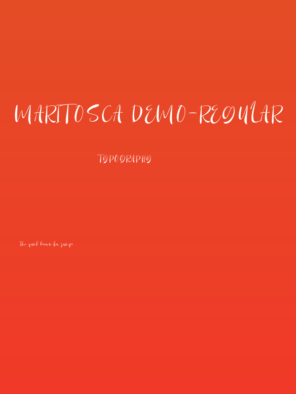 Maritosca DEMO-Regular Poster