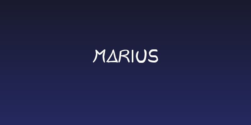 Marius Social Header