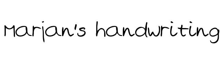 Marjan's handwriting  नि: शुल्क फ़ॉन्ट्स डाउनलोड