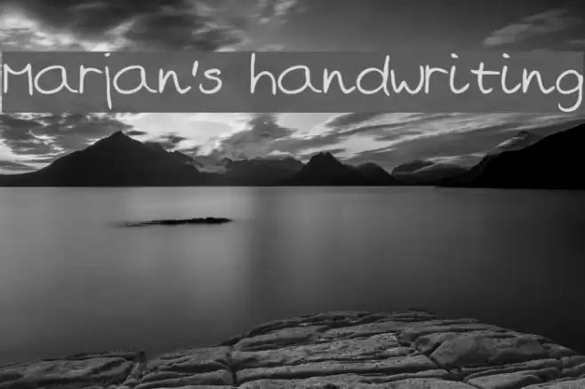 Marjan's handwriting Font examples