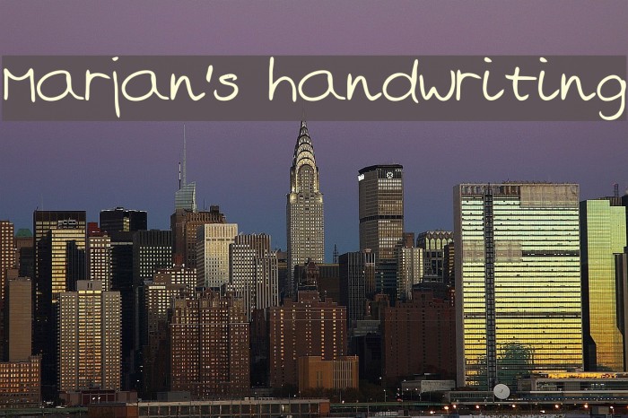 Marjan's handwriting Example 2