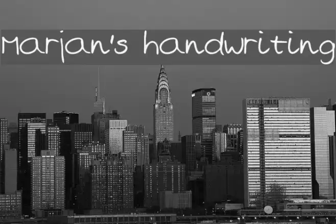 Marjan's handwriting Font examples
