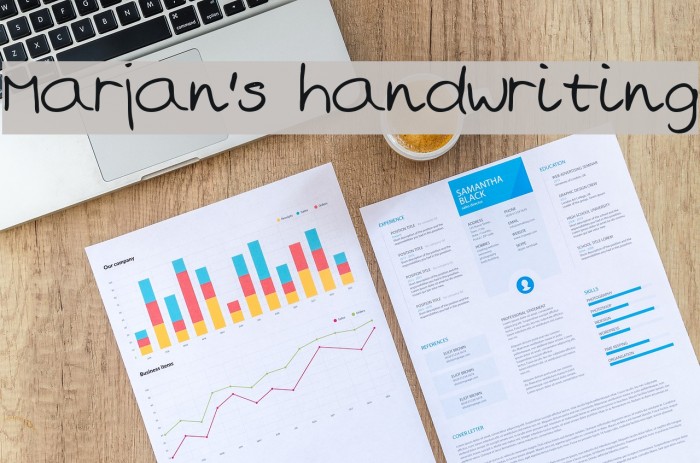 Marjan's handwriting Example 3