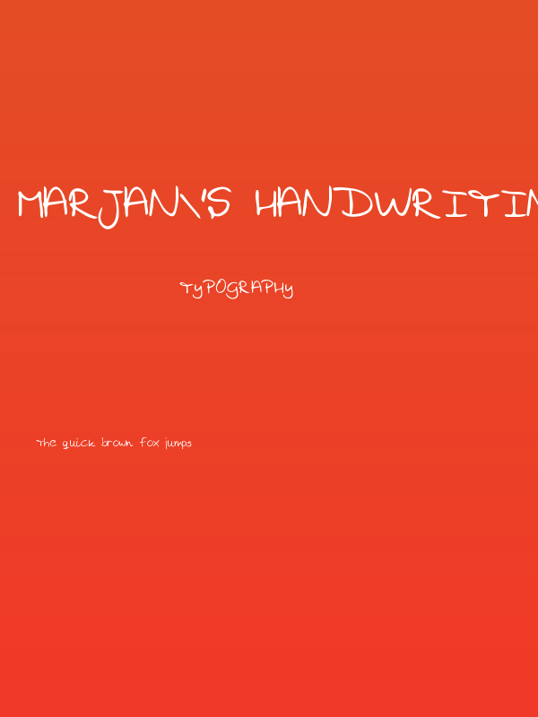 Marjan's handwriting Poster