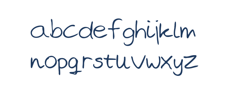 Marjan's handwriting Lowercase