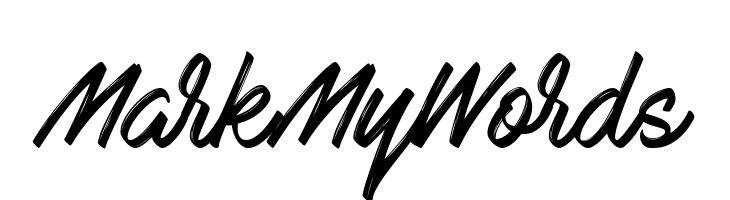 Mark My Words  font caratteri gratis