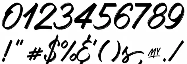 Mark My Words Font OTHER CHARS