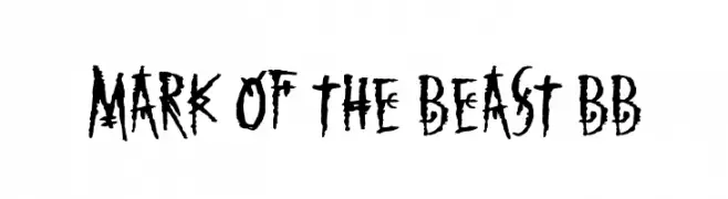 Mark of the Beast BB  Frei Schriftart Herunterladen