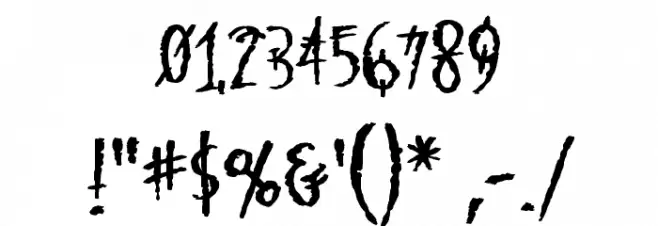 Mark of the Beast BB Font OTHER CHARS