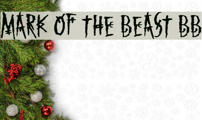 Mark of the Beast BB Font examples