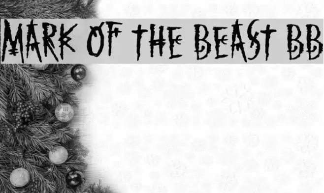 Mark of the Beast BB Font examples