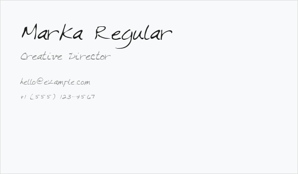 Marka Regular Business Card