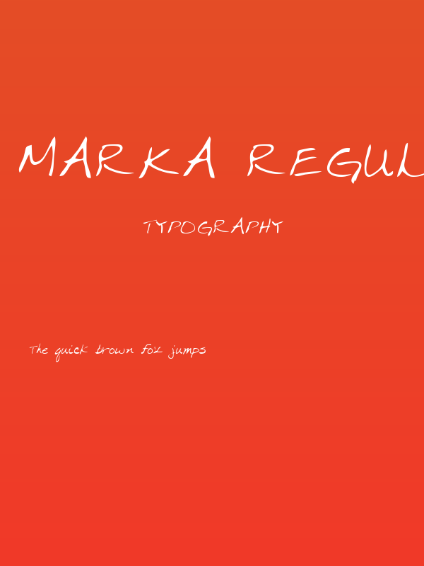 Marka Regular Poster