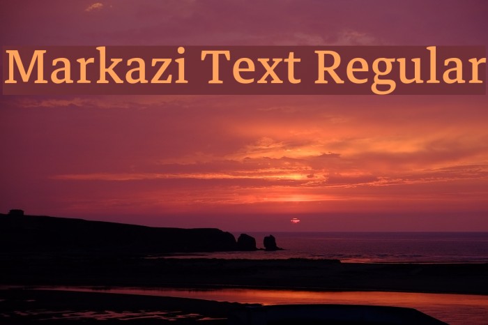 Markazi Text Regular Font examples