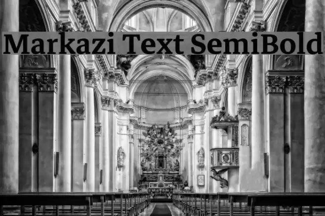 Markazi Text SemiBold Schriftart examples