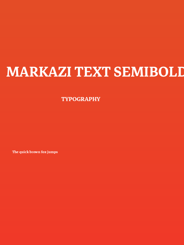 Markazi Text SemiBold Poster