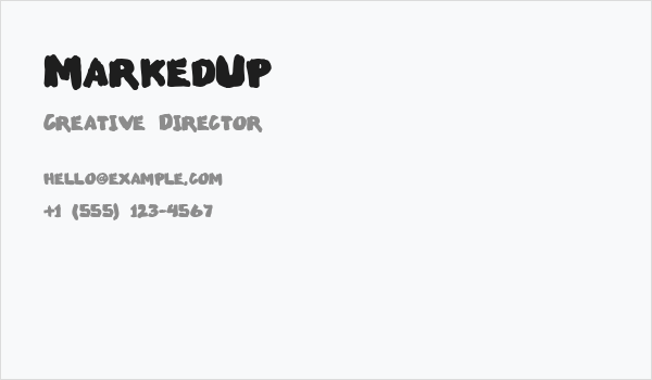 MarkedUp Business Card