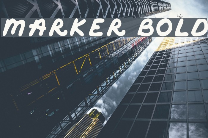 Marker Bold Font examples