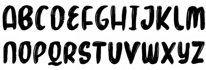 Marker Brush Font Litere mari