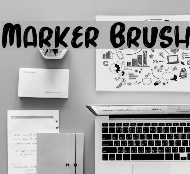 Marker Brush Font examples