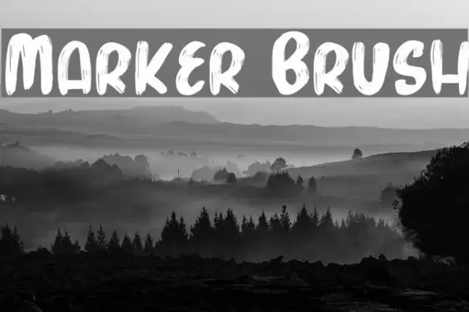 Marker Brush Font examples