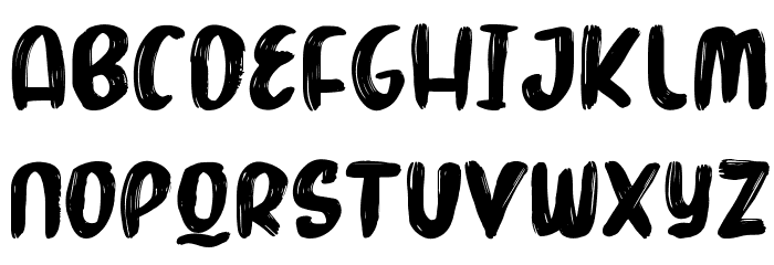 Marker Brush Font LOWERCASE