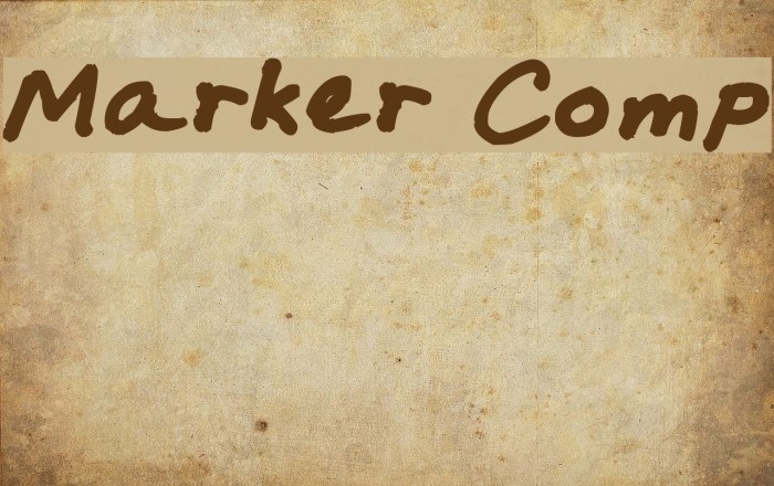Marker Comp Font examples