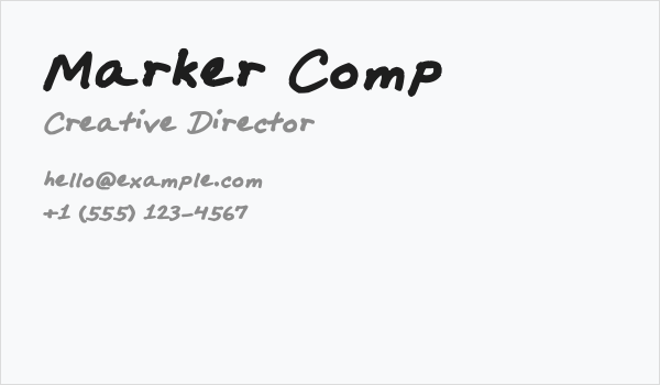 Marker Comp Business Card