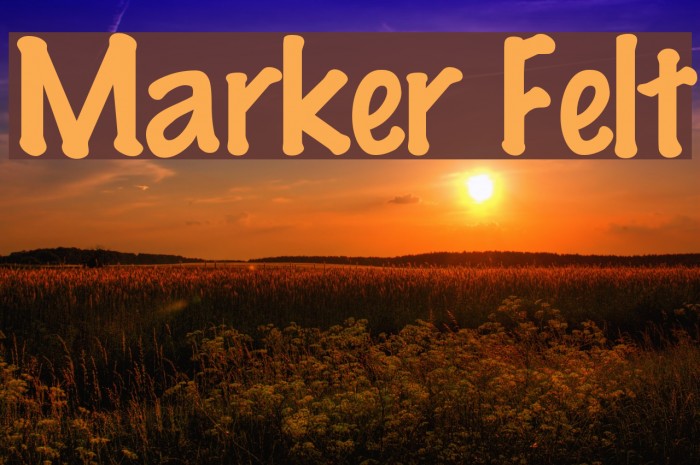 Marker Felt Font examples