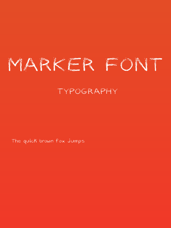 Marker Font Poster