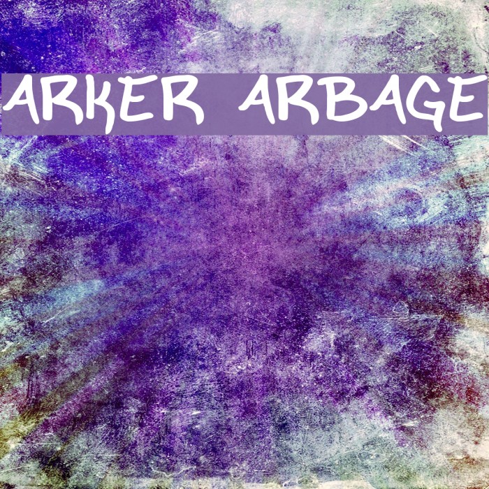 Marker Garbage Font examples
