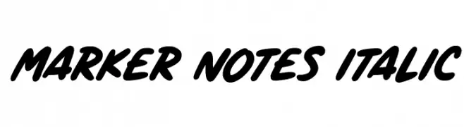 Marker Notes Italic  Скачать бесплатные шрифты