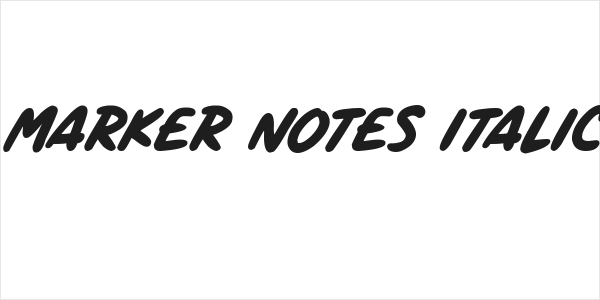 Marker Notes Italic Logo