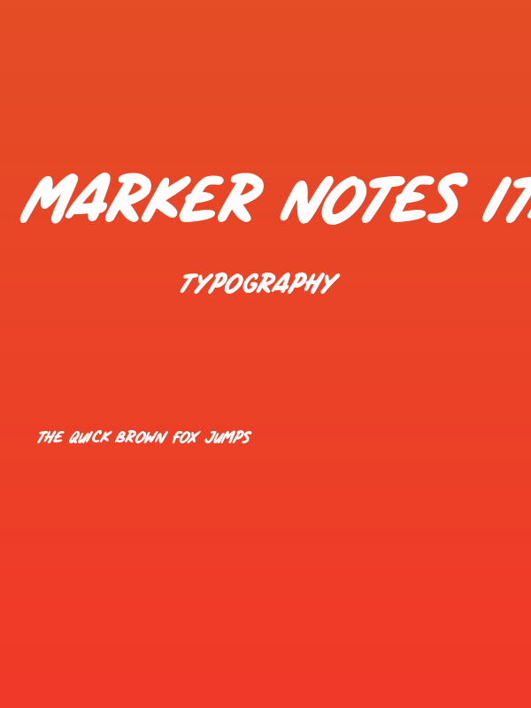 Marker Notes Italic Poster