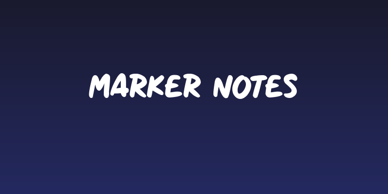 Marker Notes Social Header