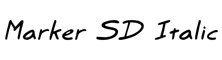 Marker SD Italic Font