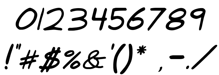 Marker SD Italic Font OTHER CHARS