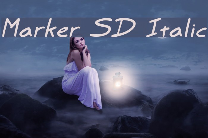 Marker SD Italic Font examples